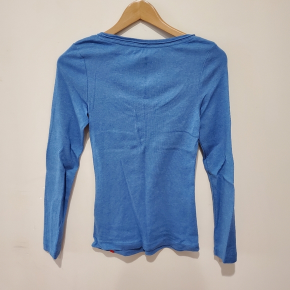 Esprit blue long sleeved ruched scoop neck small - Picture 9 of 10